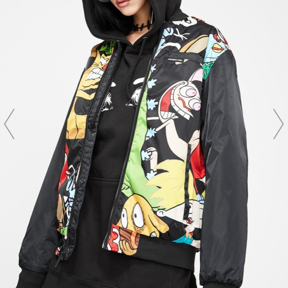 SOLD!!Members Only- Nickelodeon Mash Print Bomber.